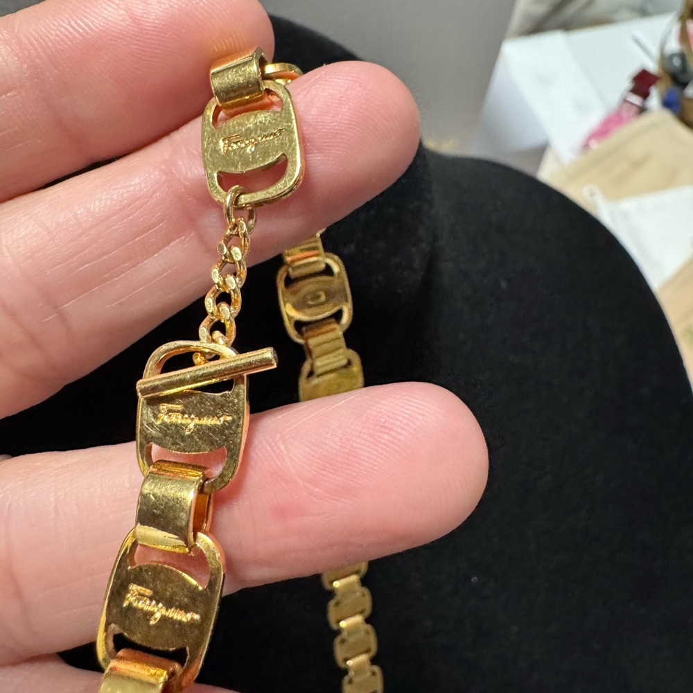Salvatore Ferragamo Gold Link Choker Necklace - Picture 3 of 4